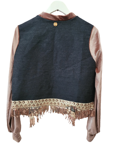 Bolero Denim Cotton Velvet Paillettes