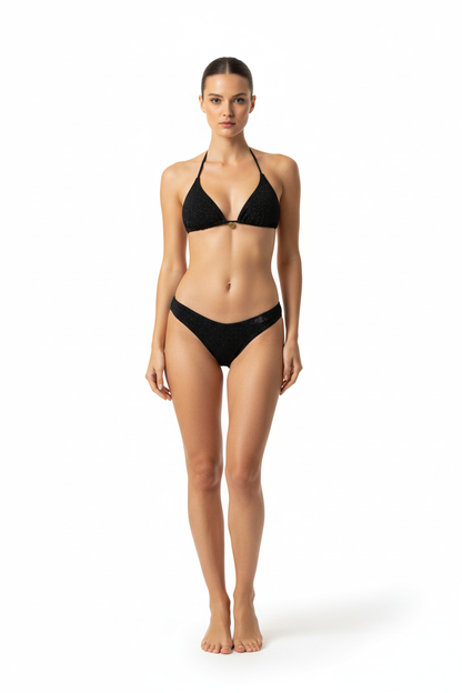 Bikini Glitter Black su modella