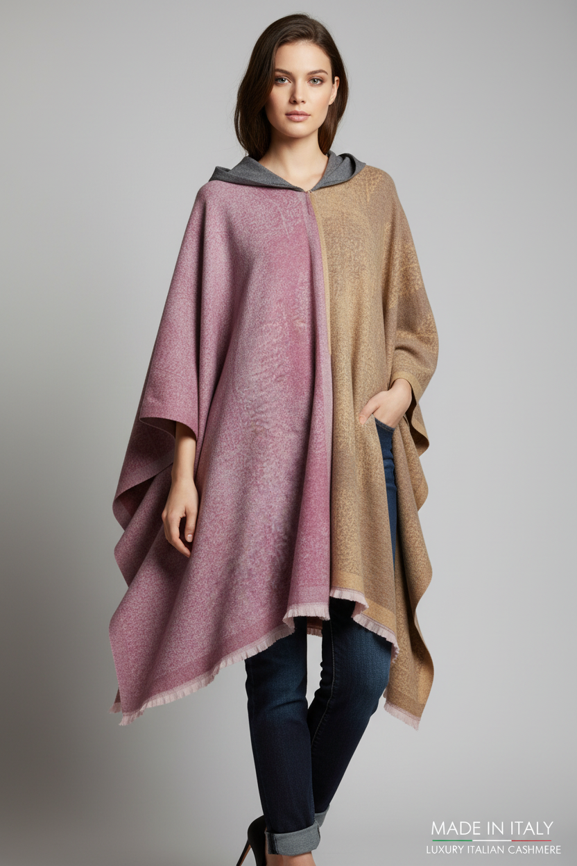 Caftano Ponente con modella e jeans