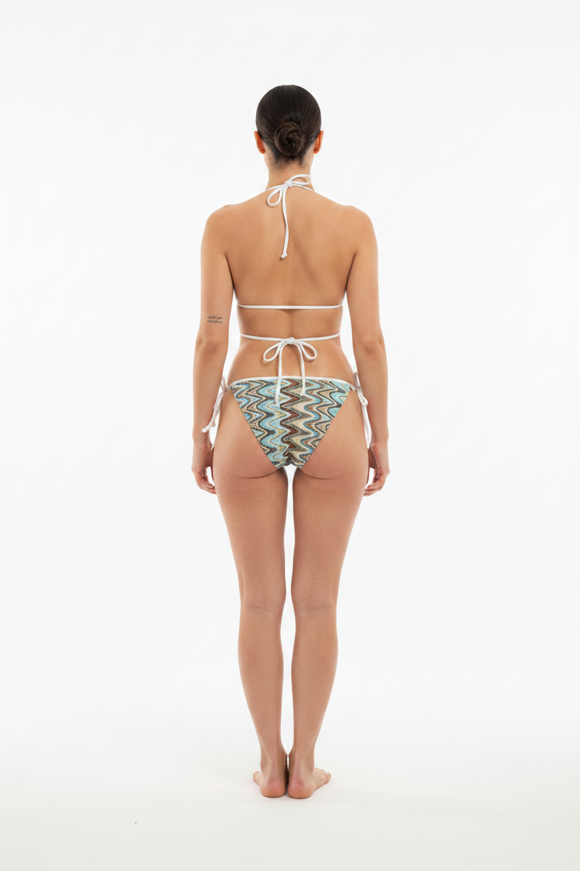 Retro bikini toni naturali
