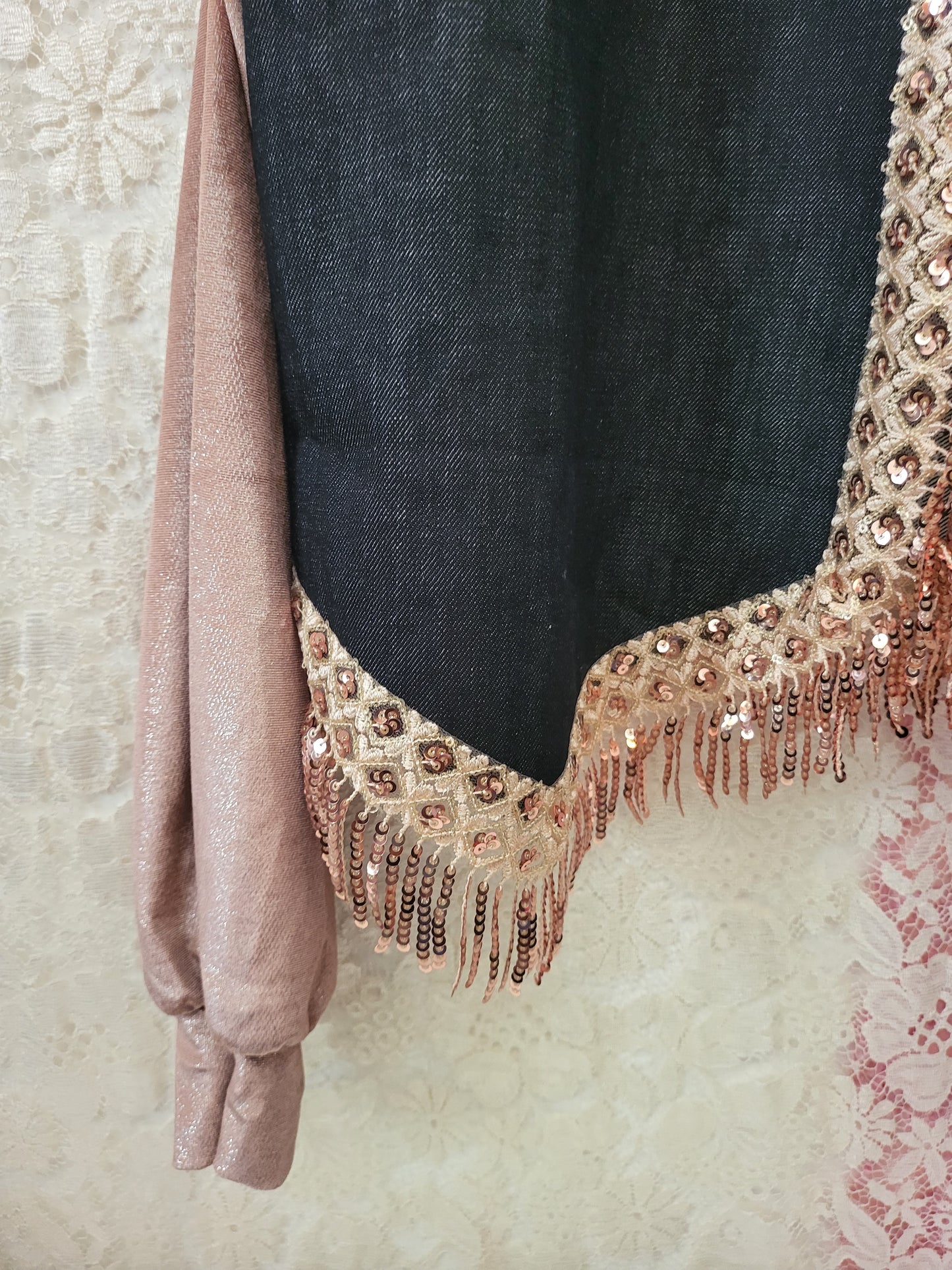 Bolero Denim Cotton Velvet Paillettes