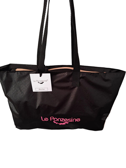 Shopper Le Ponzesine - Tela Glitter Nero Edizione Limitata