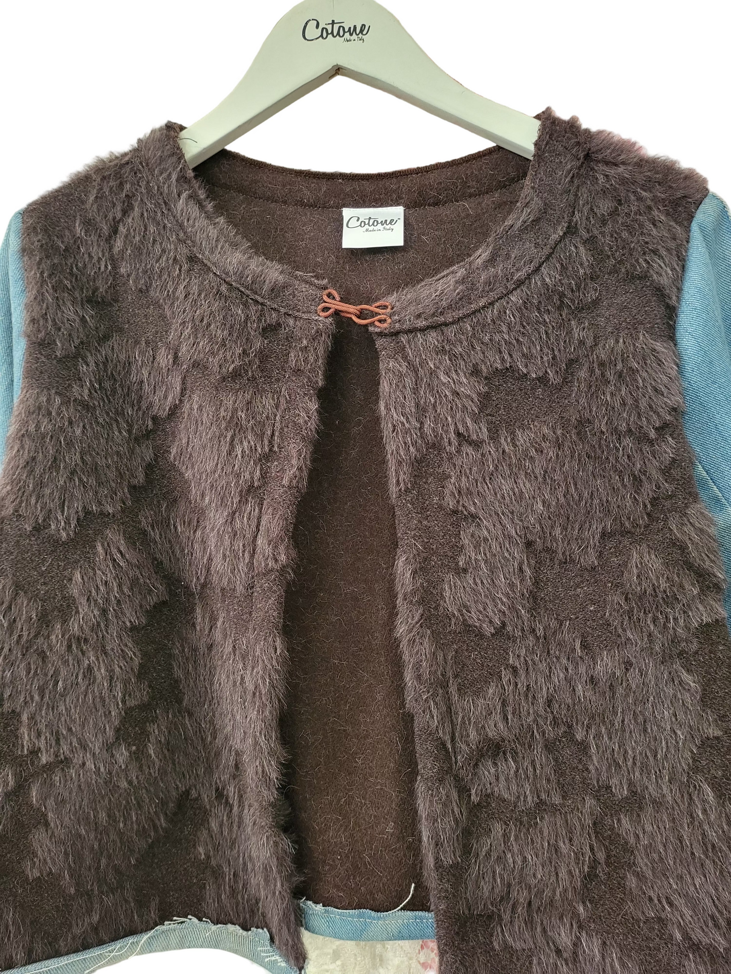 Bolero jacket Anchor Brown denim